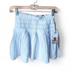 Sincerely Jules White Smocked Mini Skirt Small S